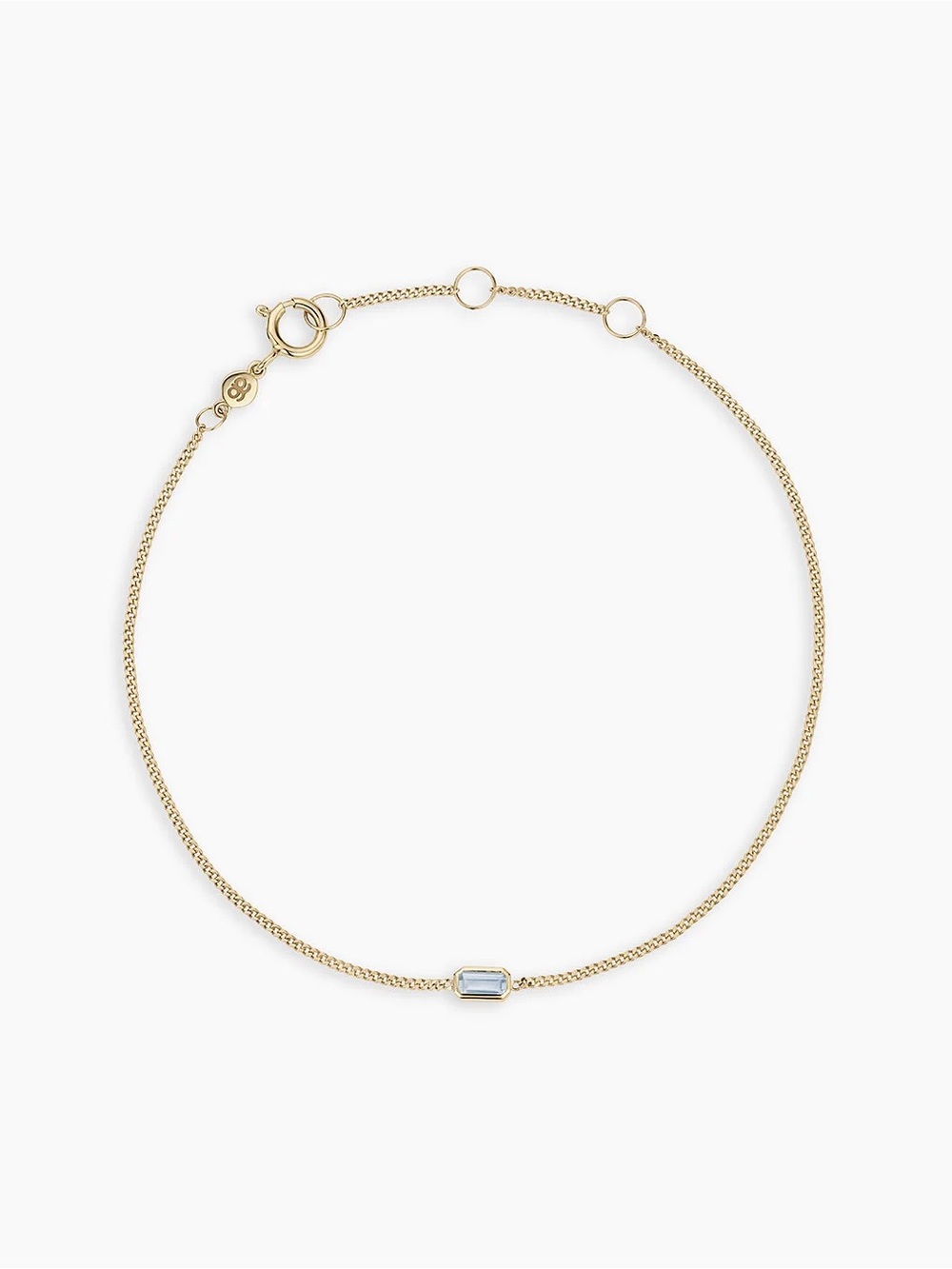 Gorjana 14K Gold Wilder Birthstone Bracelet - Aquamarine (March)